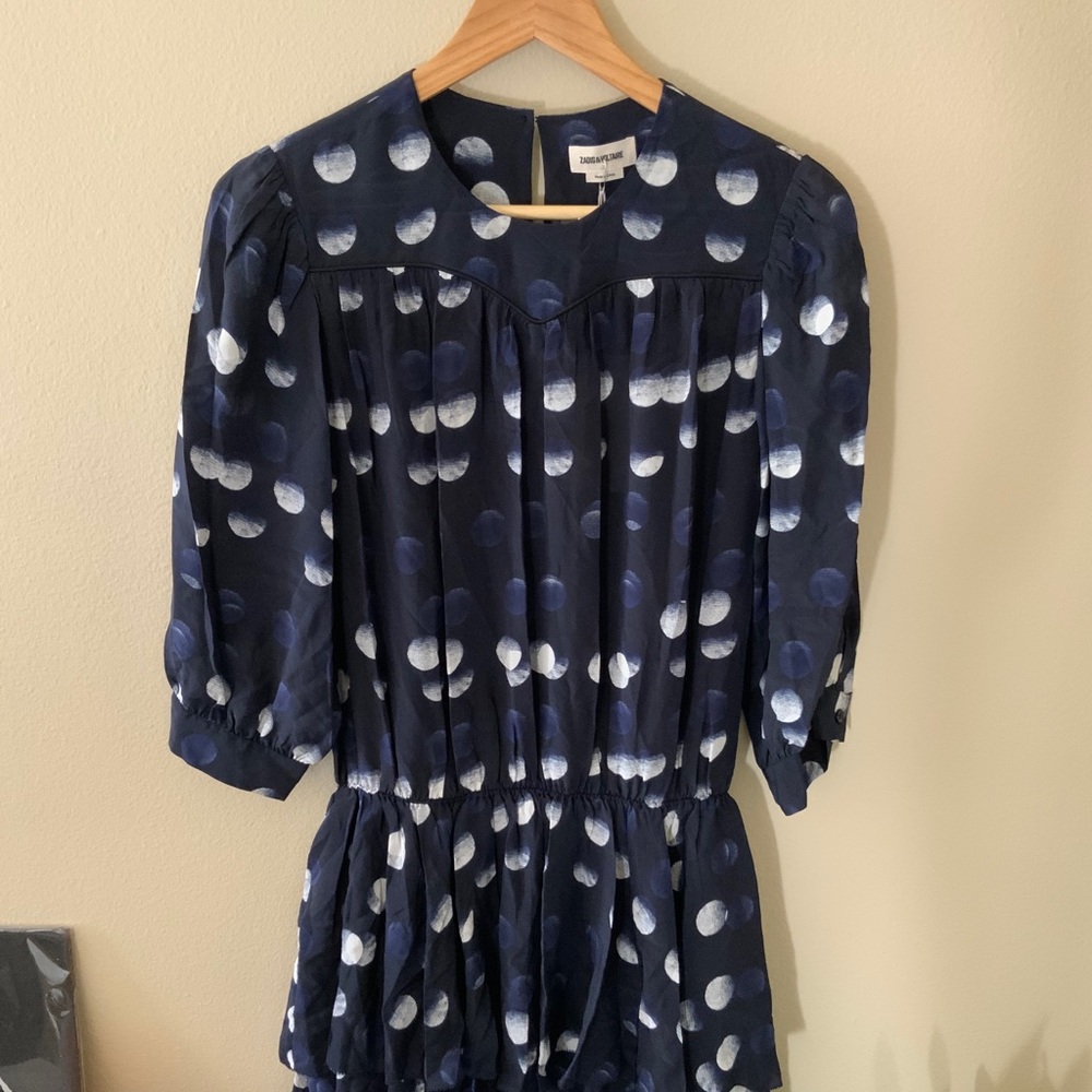 Zadig&Voltaire Rooka Polka-Dot-Printed Silk Dress